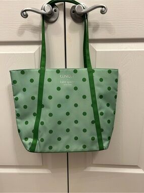 kate spade Green Polka Dot Tote Bag